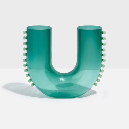 PEARL U VASE - TEAL + JADE