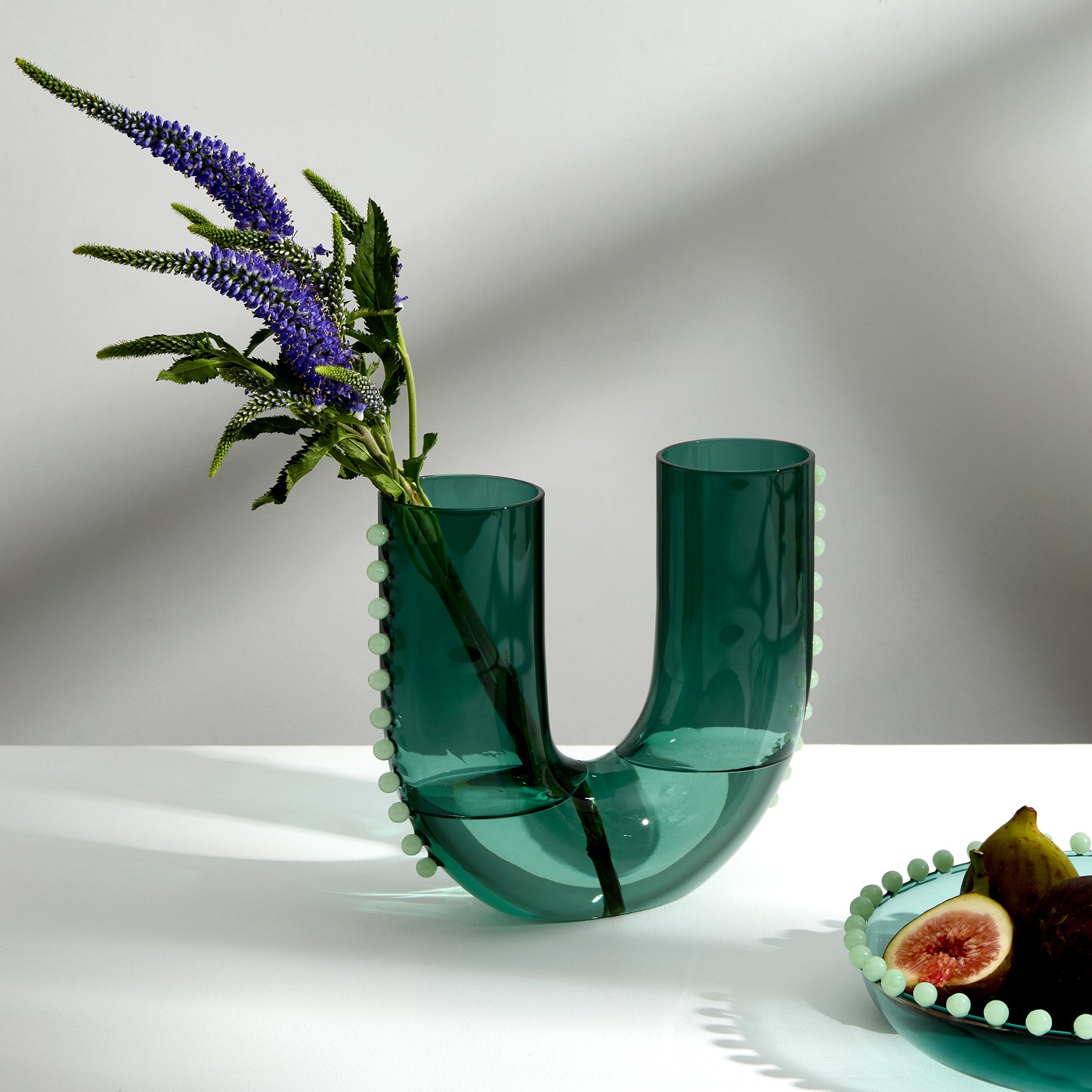 PEARL U VASE - TEAL + JADE