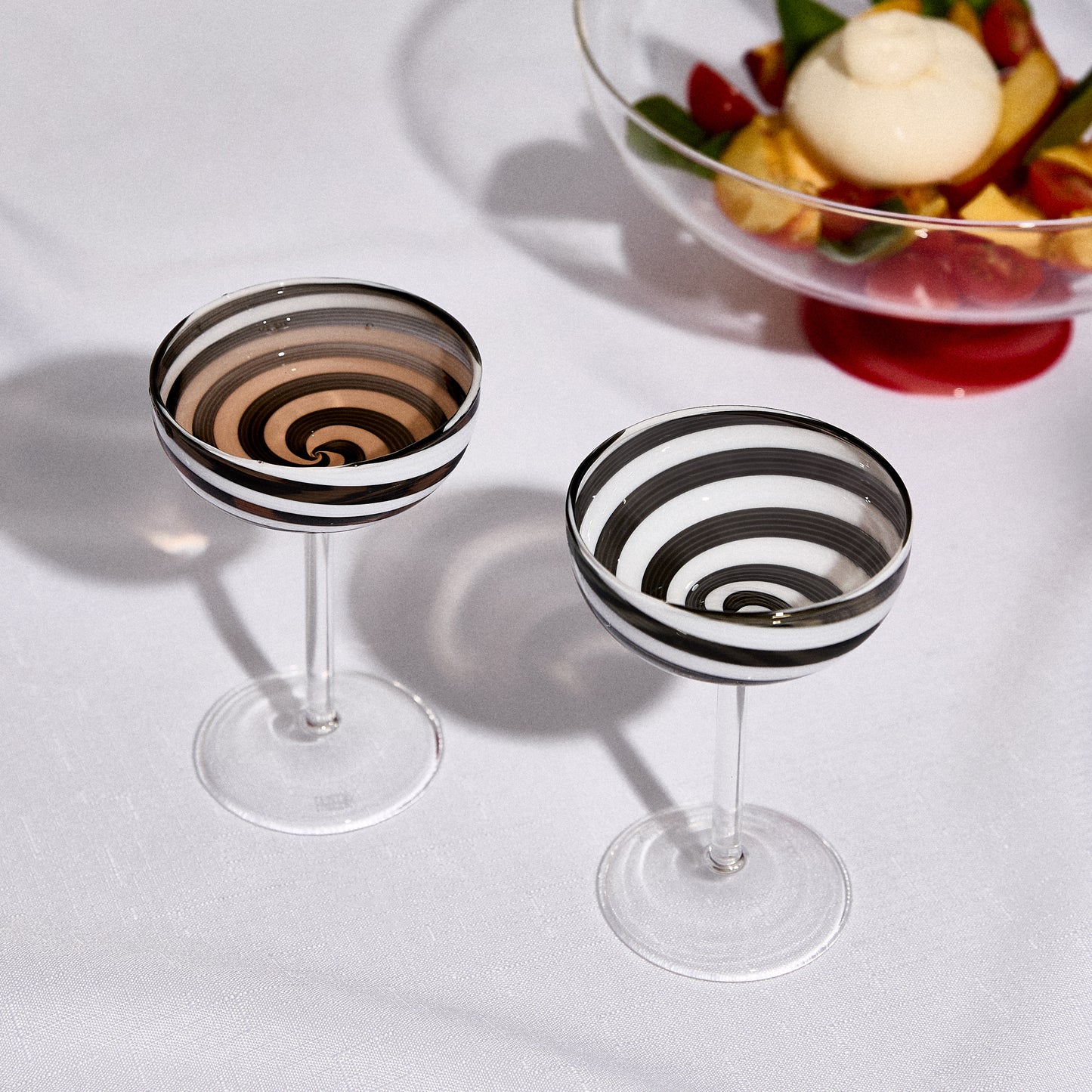 TWO X SWIRL COUPE GLASSES