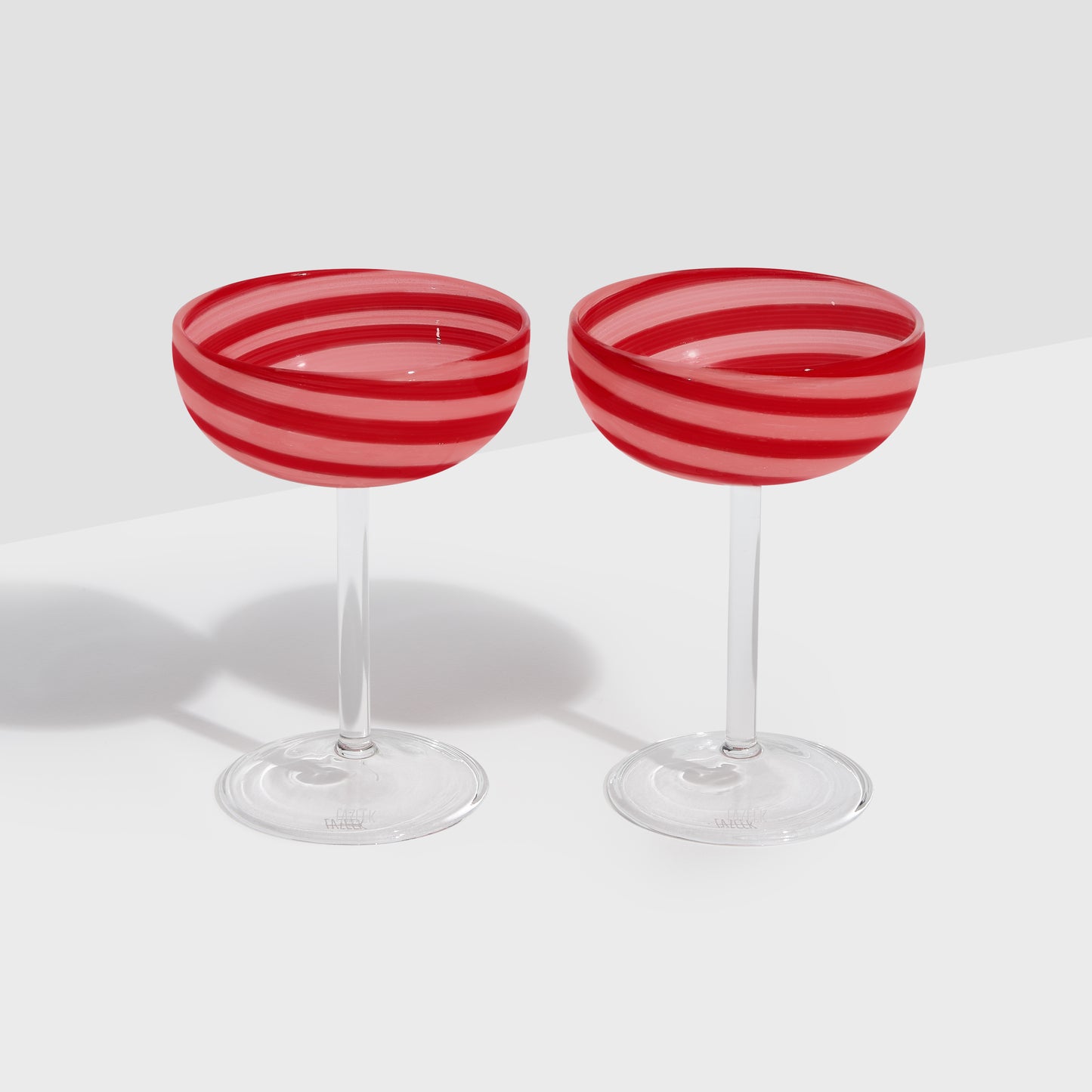 TWO X SWIRL COUPE GLASSES