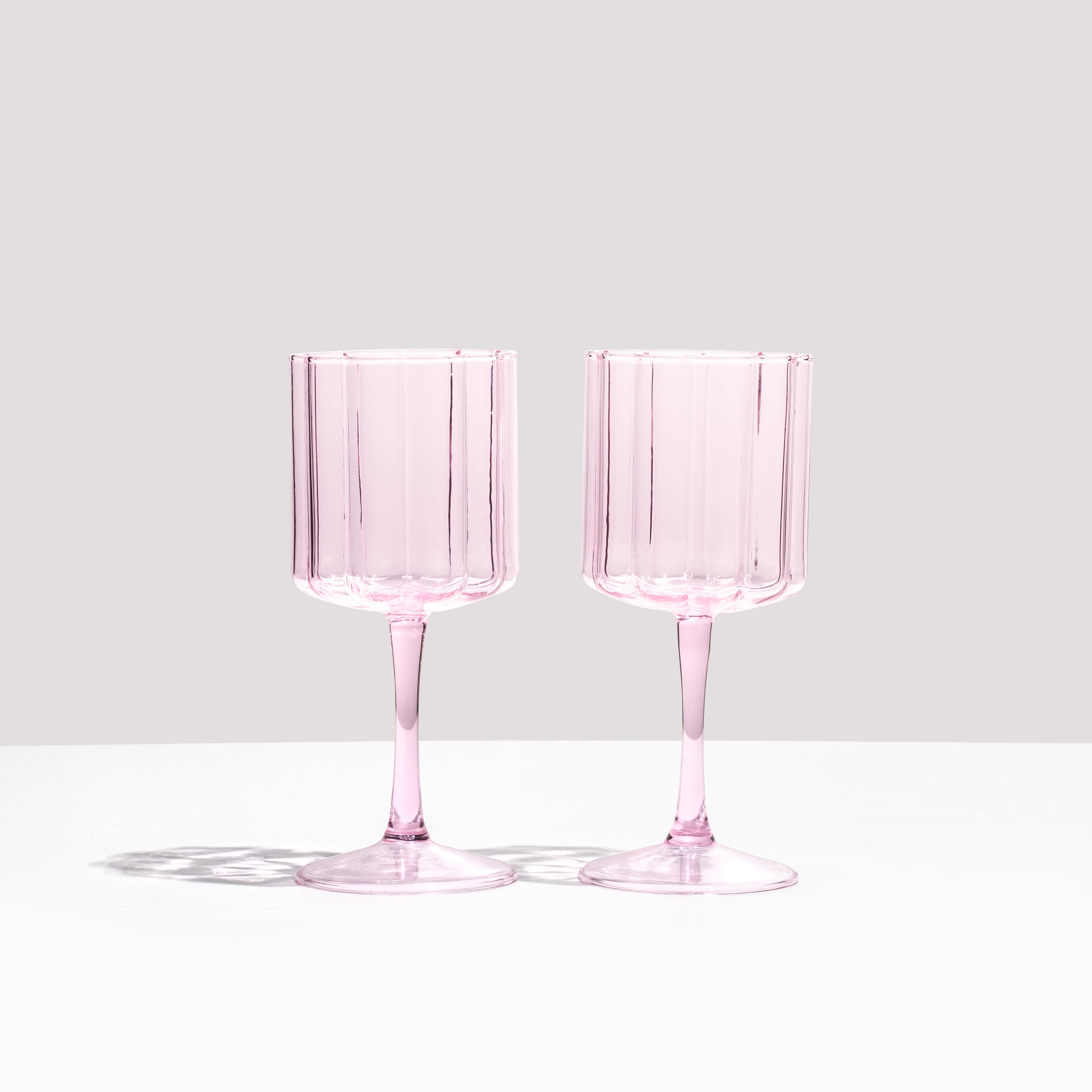 Pink Fazeek Two Set Wave Wine Glasses Fazeek 5116